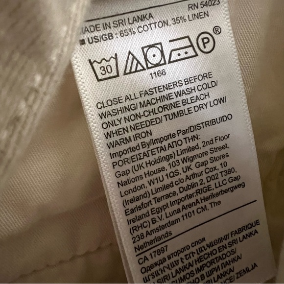 Banana Republic Cream Wide-Leg Cargo Trousers - Picture 4 of 7